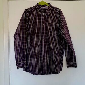 Ariat Men's Purple and Green Button Down Shirt